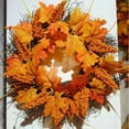 thumbnail image 1 of Xihbxyly Ofertas de Outlet Liquidación de Exceso de Existencias Corona de Flores En Forma de Calabaza y Bayas para Colgar En La Puerta, para Festival En Acción de Gracias, Corona de Flores En Hojas d, 1 of 5