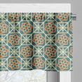 thumbnail image 5 of Ambesonne Orient Valance & Curtain, Daffodils, 55"x24", Teal Orange, 5 of 6