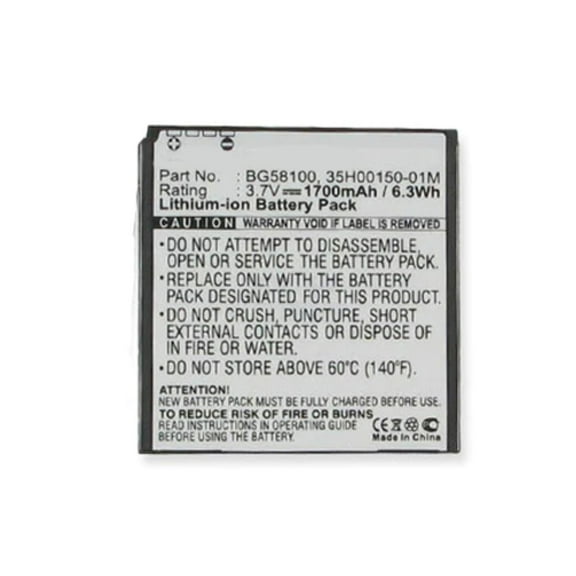 Batteries N Accessories BNA-WB-BLI-1211-1.7 Cell Phone Battery - Li-Ion, 3.7V, 1700 mAh, Ultra High Capacity Battery - Replacement for HTC 35H00150-00M Battery