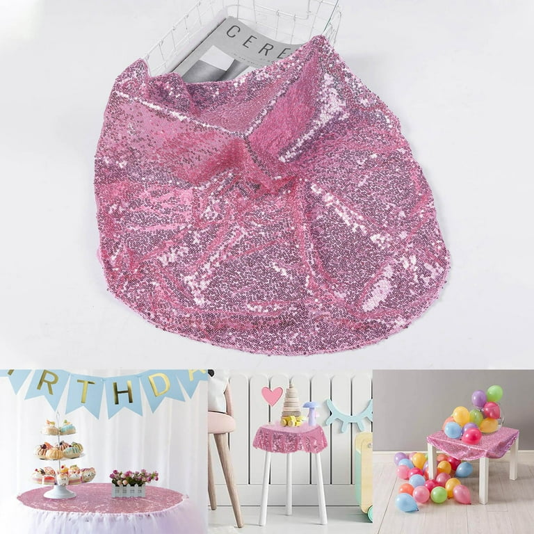 Party Flags for outside Party Favors for Kids 8-12 Goodie Bags Girl Sequin  Tablecloth 23.6 