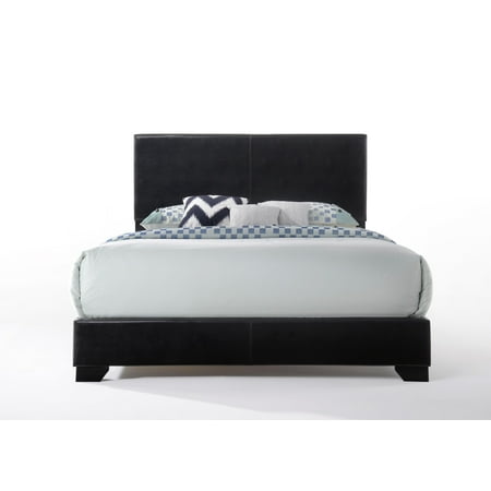 Featured image of post Black Bed Frame With Leather Headboard / Afford the bed you want today with seventh avenue credit.
