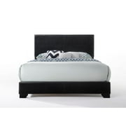 Acme Ireland Queen Faux Leather Bed, Black