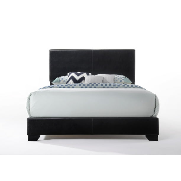 Acme Ireland Queen Faux Leather Bed, Black   Walmart.  Walmart.com