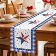 thumbnail image 5 of Independence Day Table Runner 60 Inches Long Farmhouse Dress Scarves, Red Blue Patriotic Star Stripes Plaid Dining Tablerunner for Coffee Table/Kitchen Island/Party Décor, 13" x 60", 5 of 8