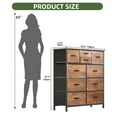 thumbnail image 5 of Uforic 10-Drawer Fabric Storage Chest, 100*30*100cm Rotten Wood Color with Steel Frame, 5 of 8