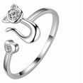 thumbnail image 1 of Anillo Ajustable De Girasol Antiestres Giratorio Para Mujer Xtellar plateado, 1 of 4