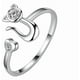 thumbnail image 1 of Anillo Ajustable De Girasol Antiestres Giratorio Para Mujer Xtellar plateado, 1 of 4