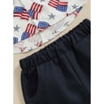 thumbnail image 6 of Bagilaanoe 4th of July Outfits for Toddler Baby Boys Short Sleeve America Flag Print Shirt Tops + Shorts 12M 18M 24M 3T 4T 5T Kids Independence Day Clothes 2pcs Short Pants Set, 6 of 8
