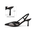 thumbnail image 2 of BLISSFUL STEP Mesh Stiletto Heels Sandals Pointed Toe Pumps for Women Black (Size 5.5), 2 of 7