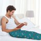 thumbnail image 5 of Balery Funny Cat Blue Pantalones de pijama para hombre, pijama ultraligero, pantalón de descanso-Large, 5 of 6