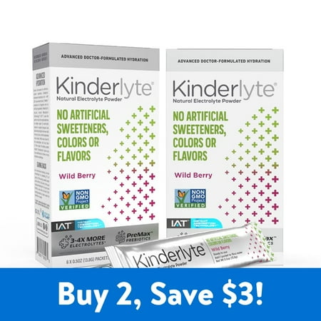 [$3 Savings] Buy 2 Kinderlyte Advanced Wild Berry Powders, Save $3!