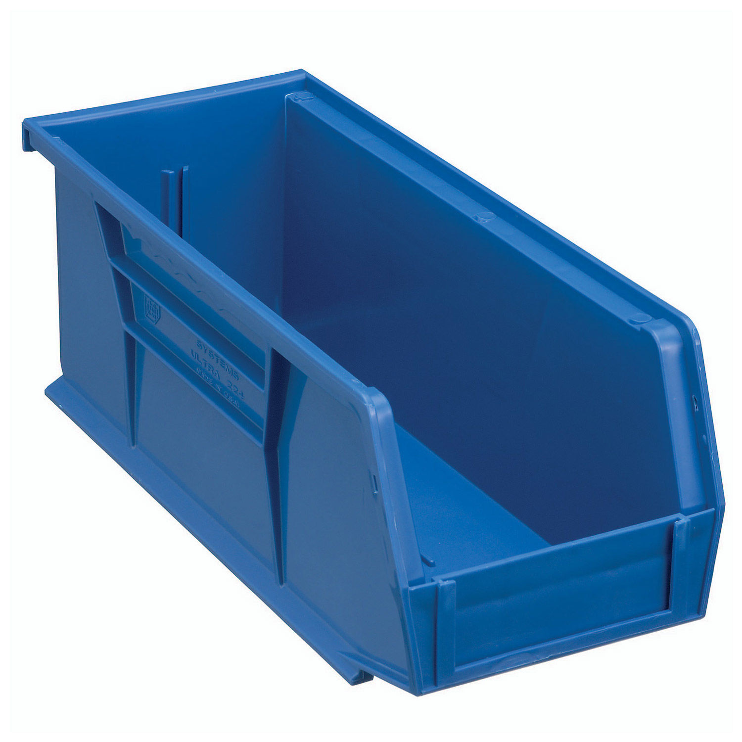 Plastic Hanging & Stacking Storage Bin, 41/8 x 107/8 x 4, Blue, Lot