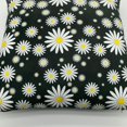 thumbnail image 5 of White Daisy Flowers Pattern on Black Set of 2 Square 16X16 inch Throw Pillow Cover Double-Sided Printed, Pillow Cases Cushion Covers for Home Office Decor, 5 of 7