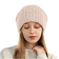 thumbnail image 5 of Luxalzxs Womens Knit Beanie Hat Winter Thick Solid Color Fleece Lined Beanie Caps Skiing Beanies Skull Cap, 5 of 5
