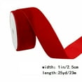 thumbnail image 2 of Gnwei 1" Wired Suede Velvet Ribbon – Soft Velvet Fabric with Wired Edges for Bows, Holiday Wreaths, Gift Wrapping, Floral Arrangements and DIY Craft Projects (25 yds), 2 of 2