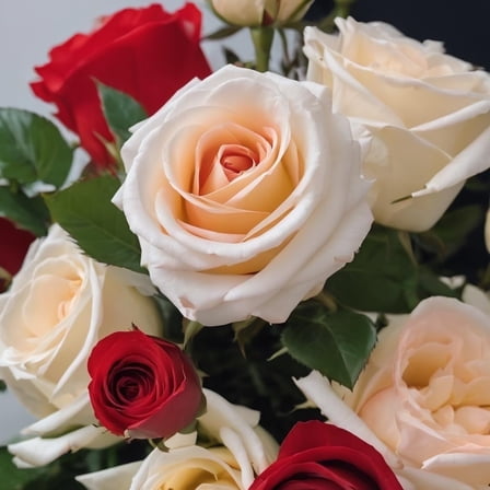KaBloom: Fall Collection-Bouquet of Fresh Cut Flower 3 Red and 3 White Roses,Next-Day Delivery, Gift of Fresh Flowers for Every Occasion.
