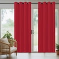 thumbnail image 3 of 2 Panels Outdoor Curtains for Patio Waterproof 54"x84" Pure Red Weatherproof Privacy Outsides Curtains, Simple Solid Color Grommet Thermal Drapes for Cabana Porch Pergola, 3 of 8