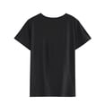 thumbnail image 5 of Xuanfei Women Butterflies Daisy Graphic Print Round Neck Short Sleeve T-Shirt, 5 of 7