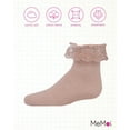 thumbnail image 6 of MeMoi  Step and Shimmer Ruffle Anklet Socks - Girls - Female, 6, Rose Gold, 6 of 10