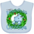 thumbnail image 3 of Inktastic I Want a Hippopotamus for Christmas Boys or Girls Baby Bib, 3 of 4