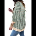 thumbnail image 3 of Sudadera Informal de Larga para Mujer, con Bloques de Color, Hombros Caídos, Cuello Redondo y Gran Tamaño. Verde L, 3 of 7