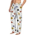 thumbnail image 2 of Daiia Rocket Planets Men's Sleep Pant with Pockets and Drawstring,Pajama Pants-X-Large, 2 of 9