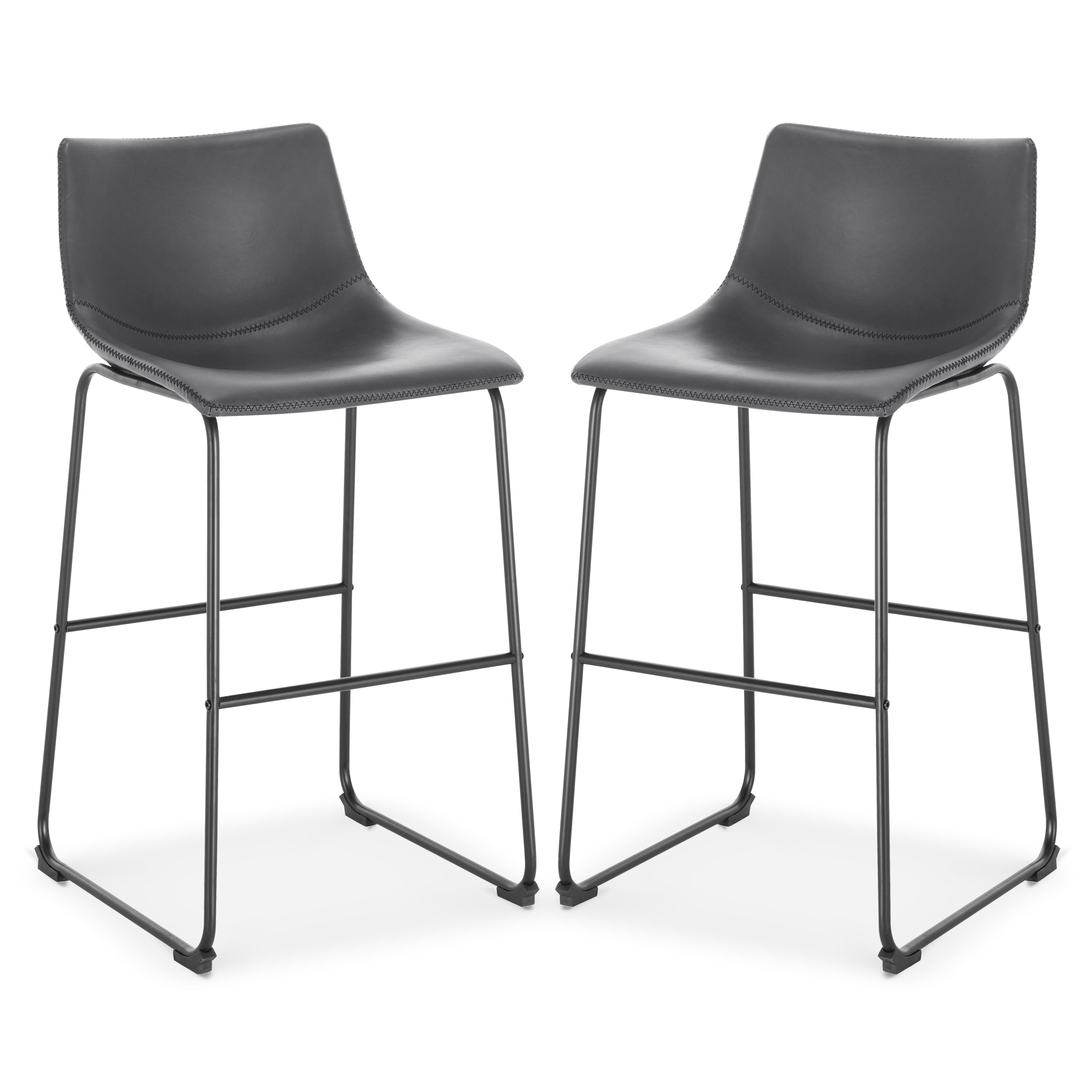 Edgemod Brinley Bar Stool in Grey (Set of 2)