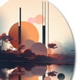 thumbnail image 3 of Designart "Pastel Serenity Mid-Century Bliss IV" Minimalism Metal Round Wall Art, 3 of 5