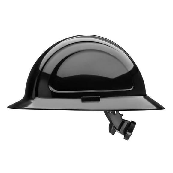 North Zone N20 Full Brim Hard Hat, Ratchet, Black