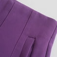 thumbnail image 6 of WTXUE Women's Pants, Slacks Women's Solid Color High Waisted Straight Leg Pants Suitable for Daily Commuting Wear Casual Lohas Time, Pantalones De Mujer, Purple, 6 of 7