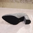 thumbnail image 4 of TAGOLD Womens High Heels Shoes,Women's Fashionable Casual Comfortable Plus Size Solid Color Rhinestone Sequined Pointed Toe Heel High Heels, 4 of 5