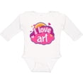 thumbnail image 3 of Inktastic Artist I Love Art Girls Long Sleeve Baby Bodysuit, 3 of 5