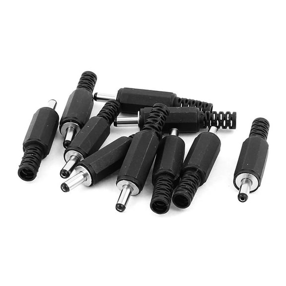 10Pcs 3.5mmx1.3mm Male Solder DC Power Bucket Tip Plug Jack Connector