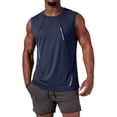 thumbnail image 2 of LWavelet Mens Tank Top Crew Neck Sleeveless Undershirt Summer Sports Loose Fit Running Athletic Tops, 2 of 7