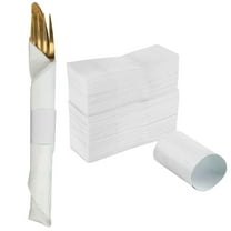 Walbest 100PCS Napkin Ring Self-adhesive Strong Stickness Tightly Wraps Elegant Napkin Ring Set Home Party Supplies