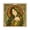 Style 2-Wood Color Frame, variant on INVIN ART Framed Print Inspired by Mucha Woman with Ruby Jewels Wall Art