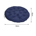 thumbnail image 4 of Cojín para Silla de Huevo Colgante Perfecl Azul Oscuro 60 cm x 60 cm, 4 of 7