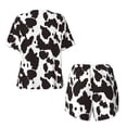 thumbnail image 5 of Picia Cow Skin 2 Pajamas Sets for Women Soft Short-Sleeved Pjs with Lounge Shorts Two Piece Sleepwear-X-Large, 5 of 9