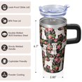 thumbnail image 3 of 20OZ Dog Pattern Hot Drink Tumbler with Handle Stainless Steel Double Wall Cup Unique Birthday Christmas Gifts for Dog Lovers Women Men Maintains Hot Drink Temperatures for Extended Periods, 3 of 6