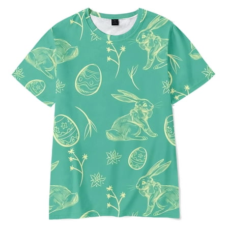 

Easter Printing Children Harajuku Fashion Short-Sleeved Casual Top(C02-Size 80)