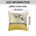 thumbnail image 5 of HMETOL Throw Pillow Covers Pack of 2 Geometric Print Cushion Covers Patchwork for Sofa Yellow Lines 18" x 18", 5 of 6
