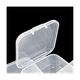 thumbnail image 5 of Caja de plástico transparente para guardar artículos pequeños, cuadrada, con tapas (4,5 x 4,5 x 2 cm), paquete de 100, 5 of 6