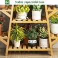 thumbnail image 5 of Chak’s Choice Bamboo storage rack, multi-tiered indoor succulent plant and climbing flower rack, -6 flower pot holders, 5 of 5