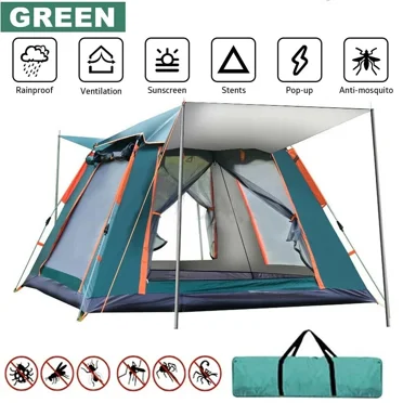 4-6 People Automatic Instant Pop Up Tent for Camping Tent, Dome Tent Windproof Waterproof Pops-Up Beach Tent Portable Family Instant Setup Spring Tent Hiking Tents