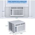 thumbnail image 4 of JoanKaren 6000 BTU Window Air Conditioner with Remote Control,Fast Cooling Up to 250 sq ft,Energy Saving,Cool Dry Fan 3-In-1 Compact AC,Easy Install Kit, 4 of 9