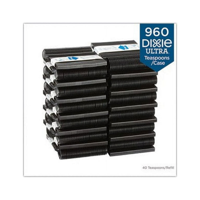 SmartStock Tri-Tower Dispensing System Cutlery, Teaspoons, Mediumweight, Polypropylene, Black, 40/Pack, 24 Packs/Carton SmartStock Tri-Tower Dispensing System Cutlery, Teaspoons, Mediumweight, Polypropylene, Black, 40/Pack, 24 Packs/Carton