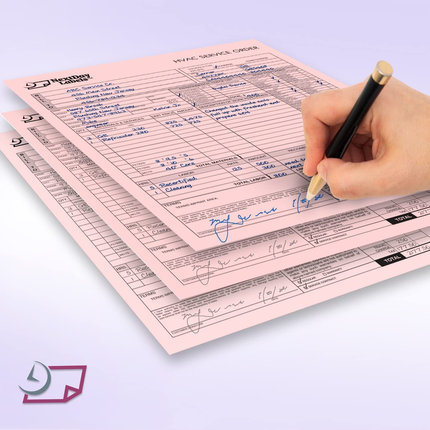 Pack of 500 Sheets 8-1/2" x 11" Letter Size CFB NCR Carbon-Less Paper, for Laser or Ink Jet Printer Pink CFB, Pack of 500