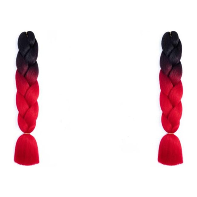 Jumpingount Cabello trenzado sintético, trenzas impresionantes, extensión de cabello sin esfuerzo, extensiones de cabello trenzado B1 B1 2Conjunto