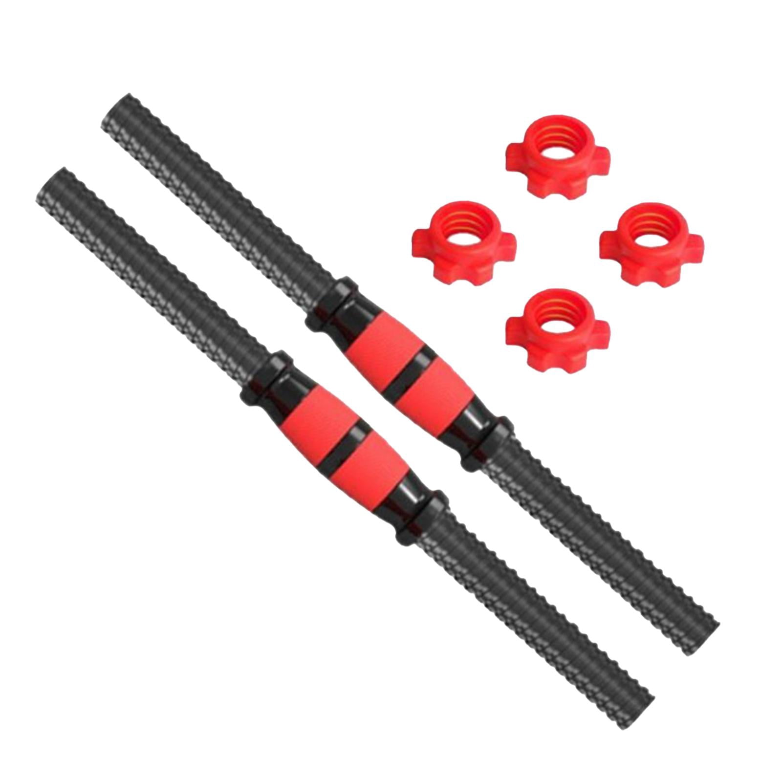 Baoblaze 2 Pieces Dumbbell Handle Threaded Barbell Bar for Home Strength Training Gym 55cm