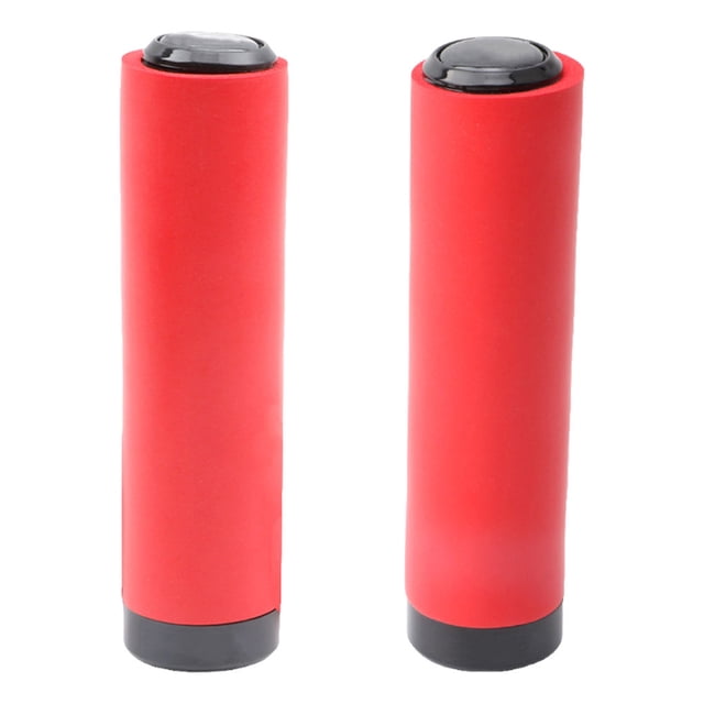 Soidarity Prácticos puños para bicicleta, manillar de bicicleta con luz roja/negra, antideslizante, para montar al aire libre, deportes, mango Ciclismo Rojo
